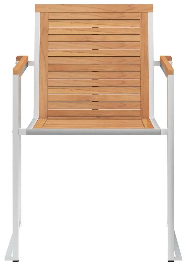 vidaXL Καρέκλες Κήπου 4 τεμ. από Μασίφ Ξύλο Teak με Μαξιλάρια