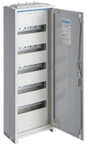 Ερμάριο Πίνακας Εξωτερικός Μεταλλικός 1ΣΤ 5X12M Αδιαφανής Πόρτα FWB51S FW Hager FWB51S Λευκό