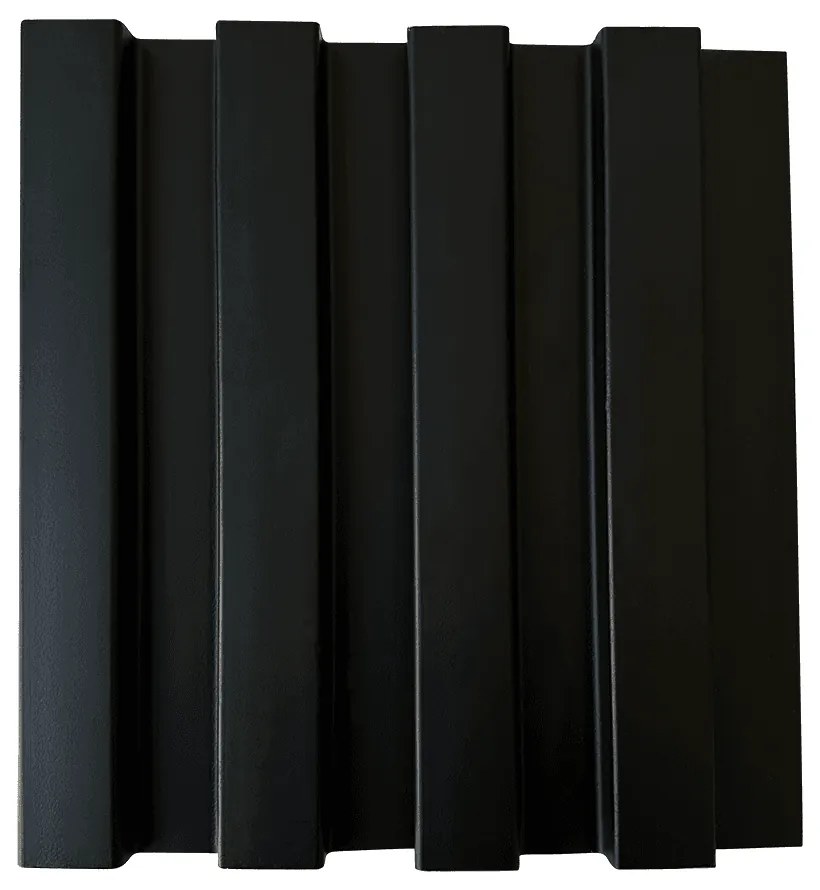 PS Panel 3D Πηχακια Τοίχου 10 Residence Black 21/122 mm