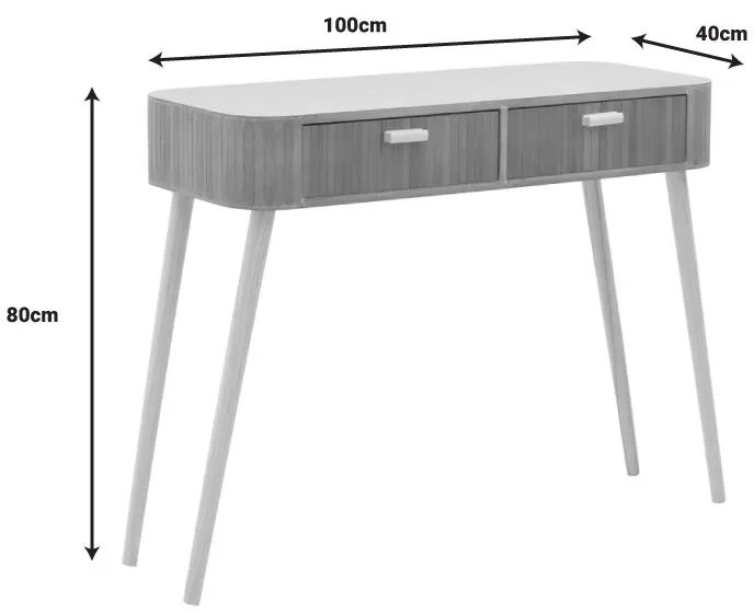 Κονσόλα Evander ξύλο σε φυσική απόχρωση 100x40x80εκ