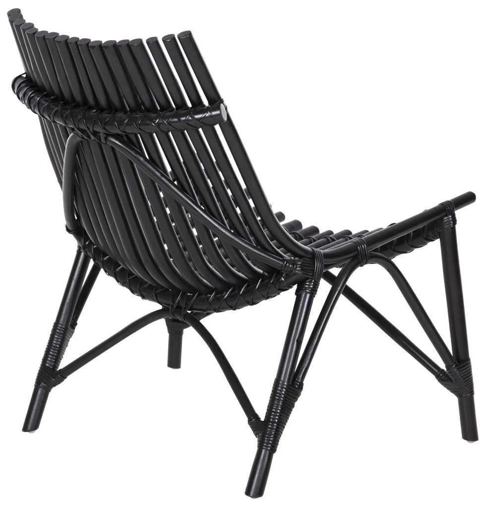 Καρέκλα CELLION C9812.02 Ράβδοι Rattan σε Μαύρο χρώμα 76x72x83Υεκ. 76x72x83 εκ.