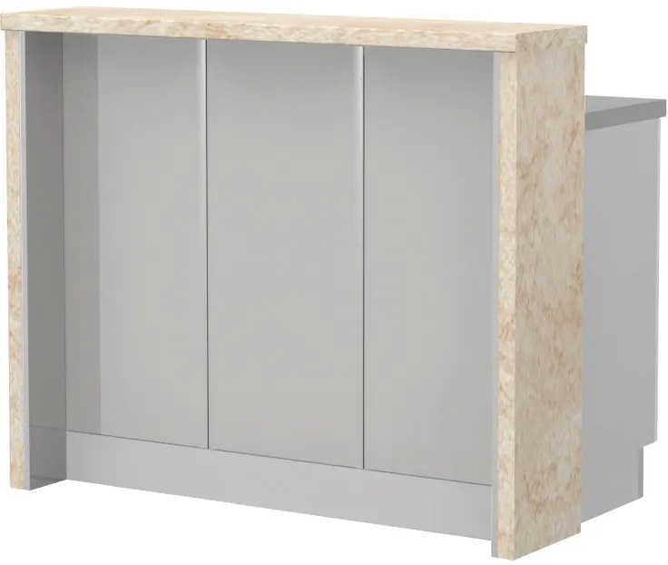 Πάγκος νησίδας Modena-Μήκος: 120 εκ.-Γκρι ανοιχτό-Latino Marble