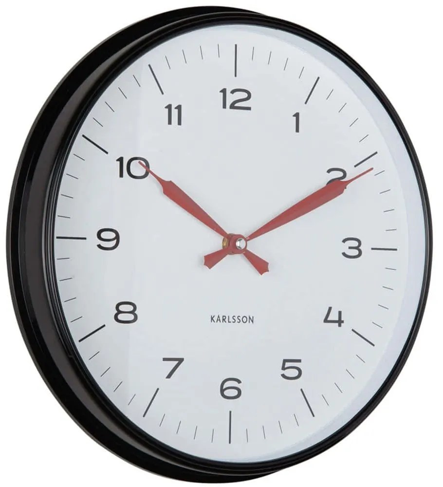 Ρολόι Τοίχου Modern Factory KA6056BK Φ30cm Black Karlsson Πολυπροπυλένιο