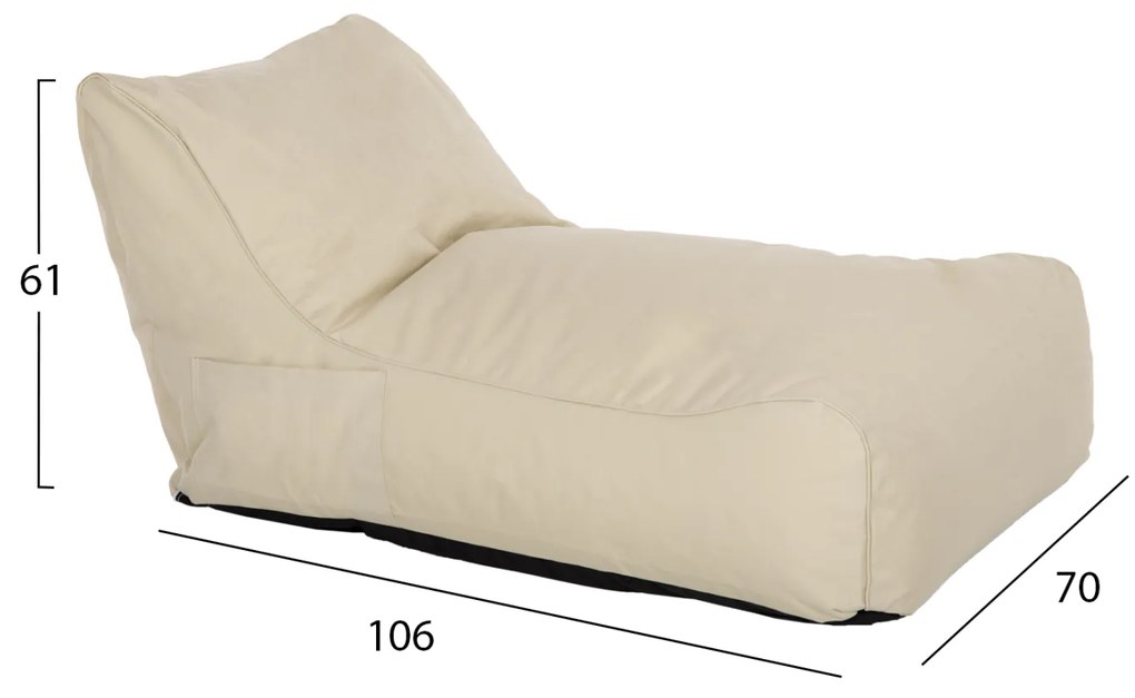 ΠΟΥΦ BLOOM ΑΔΙΑΒΡΟΧΟ HM5111.11 ΜΠΕΖ 106x70x61Υ εκ. (1 Τεμμάχια)