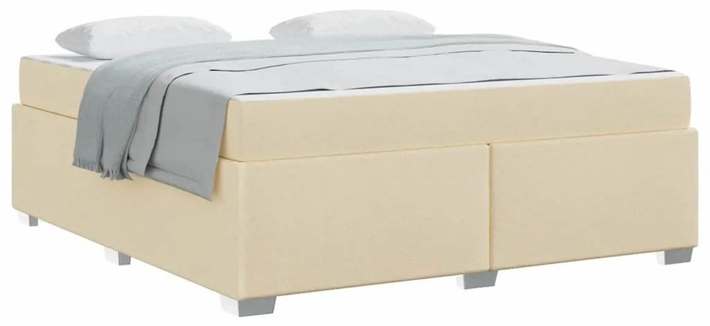 vidaXL Σκελετός Κρεβατιού Άλλο Κρεμ 180 x 200 cm ύφασμα