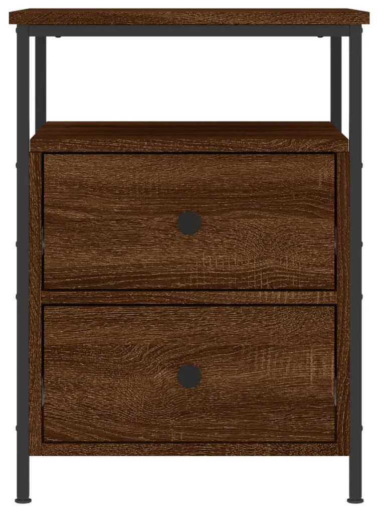 vidaXL Κομοδίνο Καφέ Δρυς 44 x 45 x 60 εκ. από Επεξεργασμένο Ξύλο