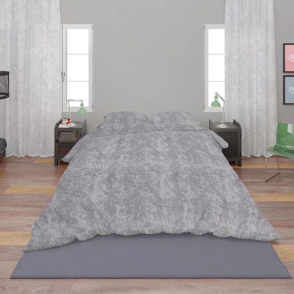 Παπλωματοθήκη Premium Shadow 613 Dark Grey DimCol Υπέρδιπλo 220x240cm 100% Βαμβάκι