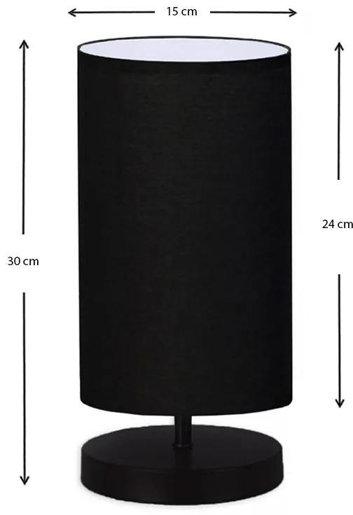 Φωτιστικό επιτραπέζιο Winkler Megapap ύφασμα/ξύλο/μέταλλο χρώμα μαύρο 15x24x30εκ. - Ύφασμα - GP029-0018,2