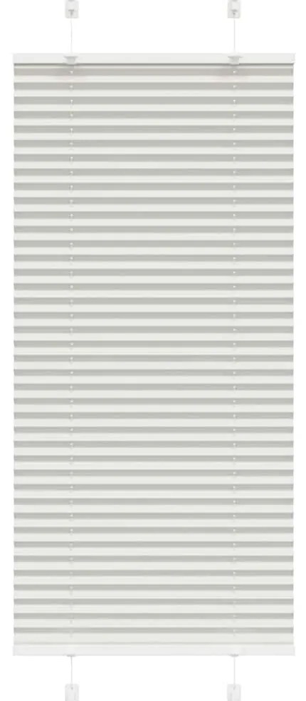 vidaXL Πλισέ περσίδα ανοιχτό γκρι 60x100 cm Πλάτος υφάσματος 59,4 cm