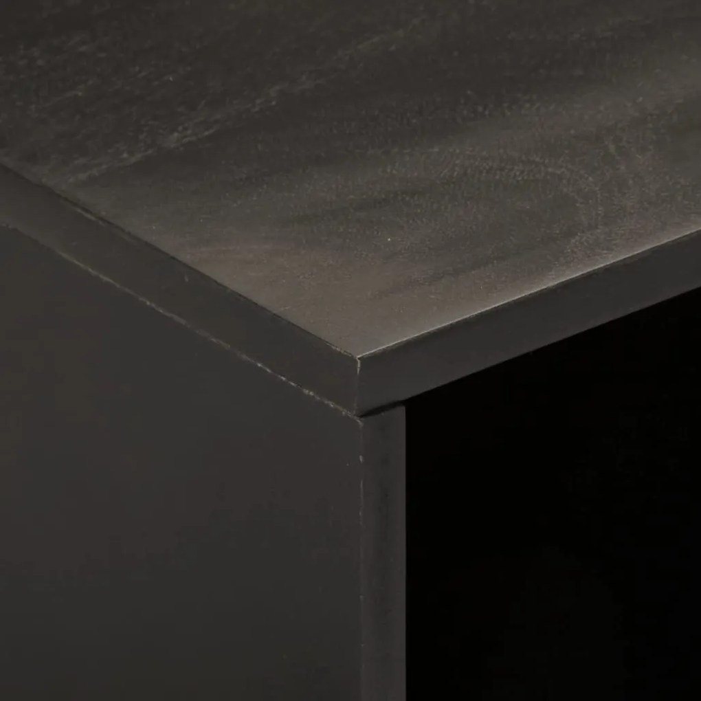 vidaXL Έπιπλο Τηλεόρασης Μαύρο 80 x 31 x 46 εκ. από Μασίφ Ξύλο Μάνγκο