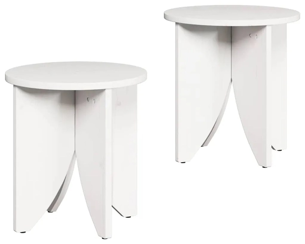 vidaXL Τραπεζάκι σαλονιού 2 pcs Λευκό 41.5 x 41.5 x 44 cm