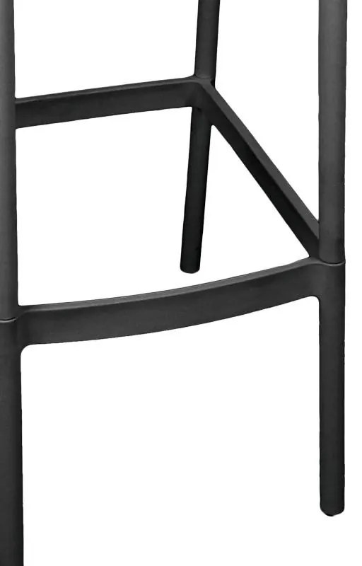 Σκαμπό μπαρ Zoi pp σε ανθρακί απόχρωση 36x56x87 εκ. 36x56x87 εκ.