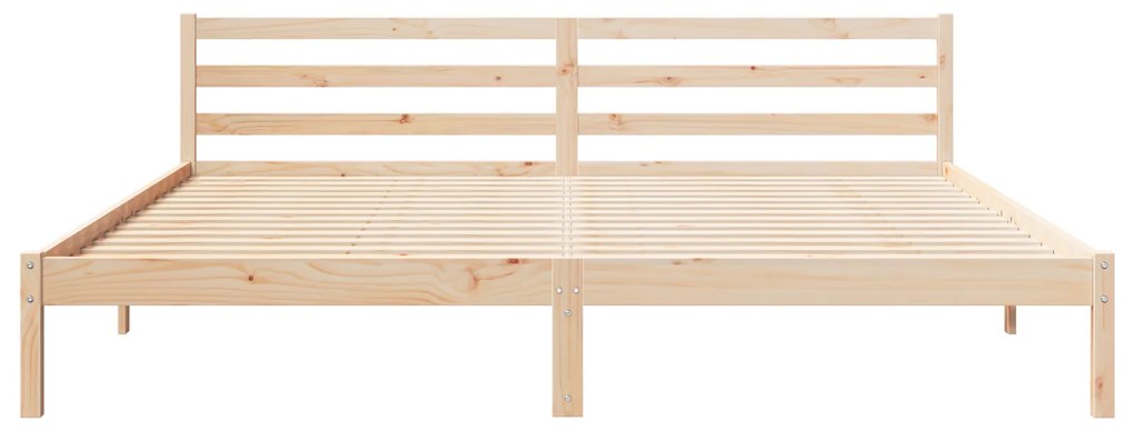 vidaXL Κρεβάτι με Κεφαλάρι 200x220 εκ. Μασίφ Ξύλο Πεύκου