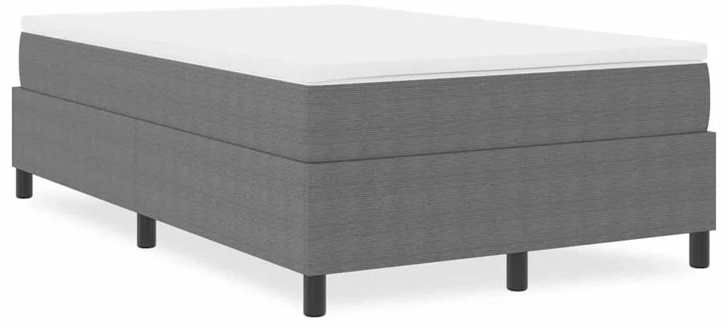 vidaXL Κρεβάτι με ελατήρια Ανοιχτό γκρι 120 x 190 cm Βελούδο