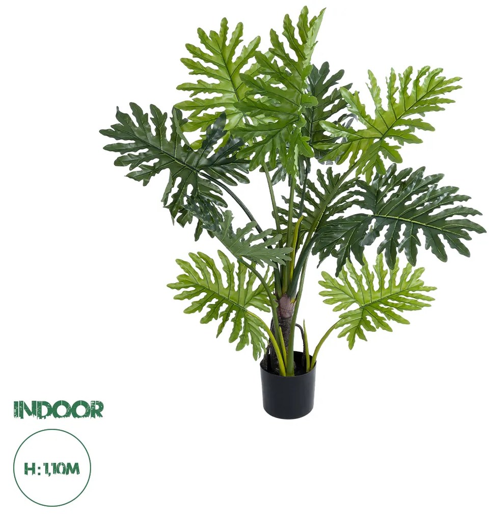 GloboStar® Artificial Garden PHILODENDRON 20686 Τεχνητό Διακοσμητικό Φυτό Φυλλόδενδρο Υ110cm