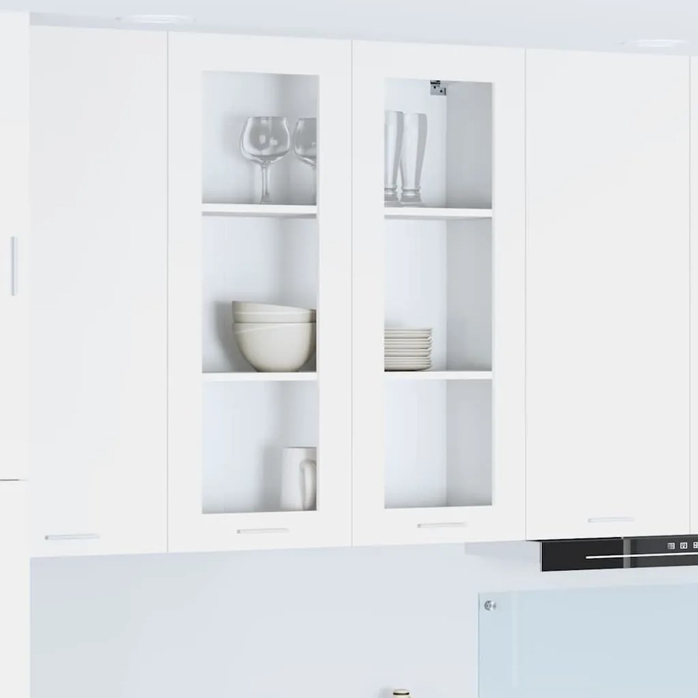 vidaXL Κρεμαστό ντουλάπι Λευκό 80 x 31 x 100 εκ. Επεξεργασμένο ξύλο