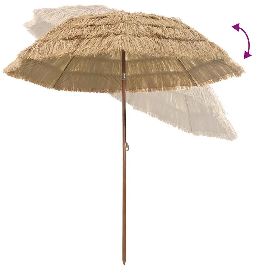 vidaXL Ομπρέλα Κήπου Φυσικό 205 x 205 x 210 εκ