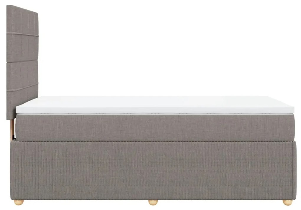 ΚΡΕΒΑΤΙ BOXSPRING ΜΕ ΣΤΡΩΜΑ TAUPE 90X200 ΕΚ. ΥΦΑΣΜΑΤΙΝΟ 3294243