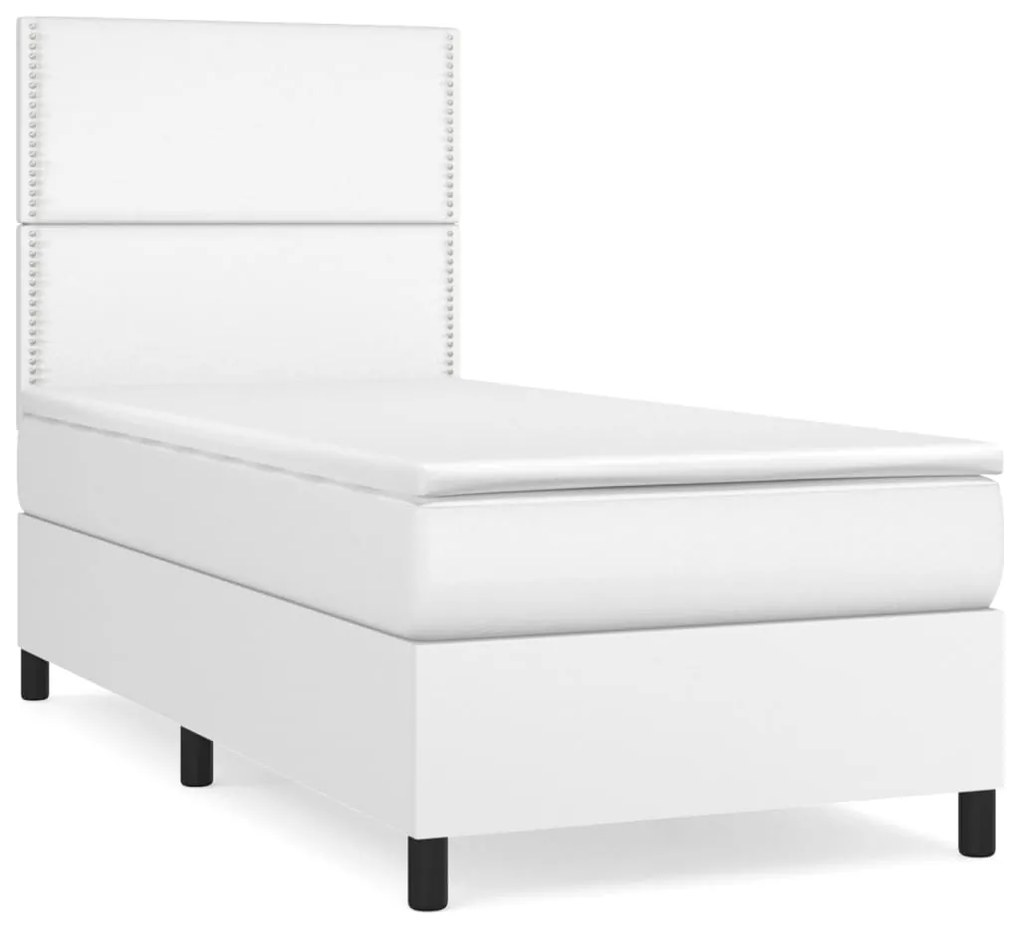 ΚΡΕΒΑΤΙ BOXSPRING ΜΕ ΣΤΡΩΜΑ ΛΕΥΚΟ 80 X 200 ΕΚ. ΣΥΝΘΕΤΙΚΟ ΔΕΡΜΑ 3142750