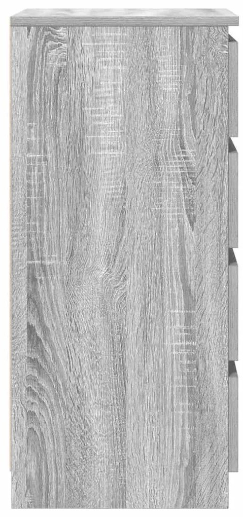 Συρταριέρα με Συρτάρια Γκρι Sonoma 37,5x35x99εκ. από Επεξ. Ξύλο - Γκρι