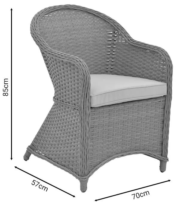 Tραπεζαρία Hadrian-Keir σετ 7τεμ καφέ rattan-μπεζ textilene-καφέ αλουμίνιο 180x90x72εκ 180x90x72 εκ.