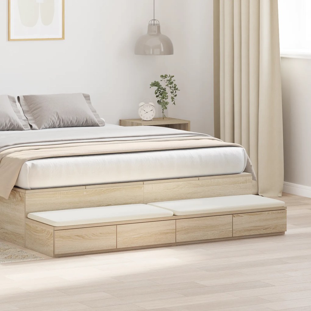 vidaXL Συρτάρια για κρεβάτι Σονομα Άλμα 135x36,5x16,5 εκ από επεξεργασμένο ξύλο
