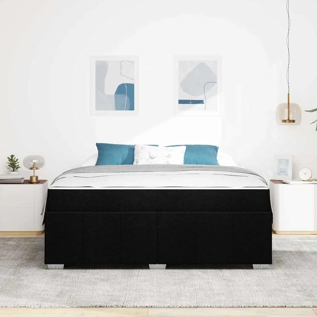 vidaXL Σκελετός Κρεβατιού Μαύρο 180 x 200 cm ύφασμα