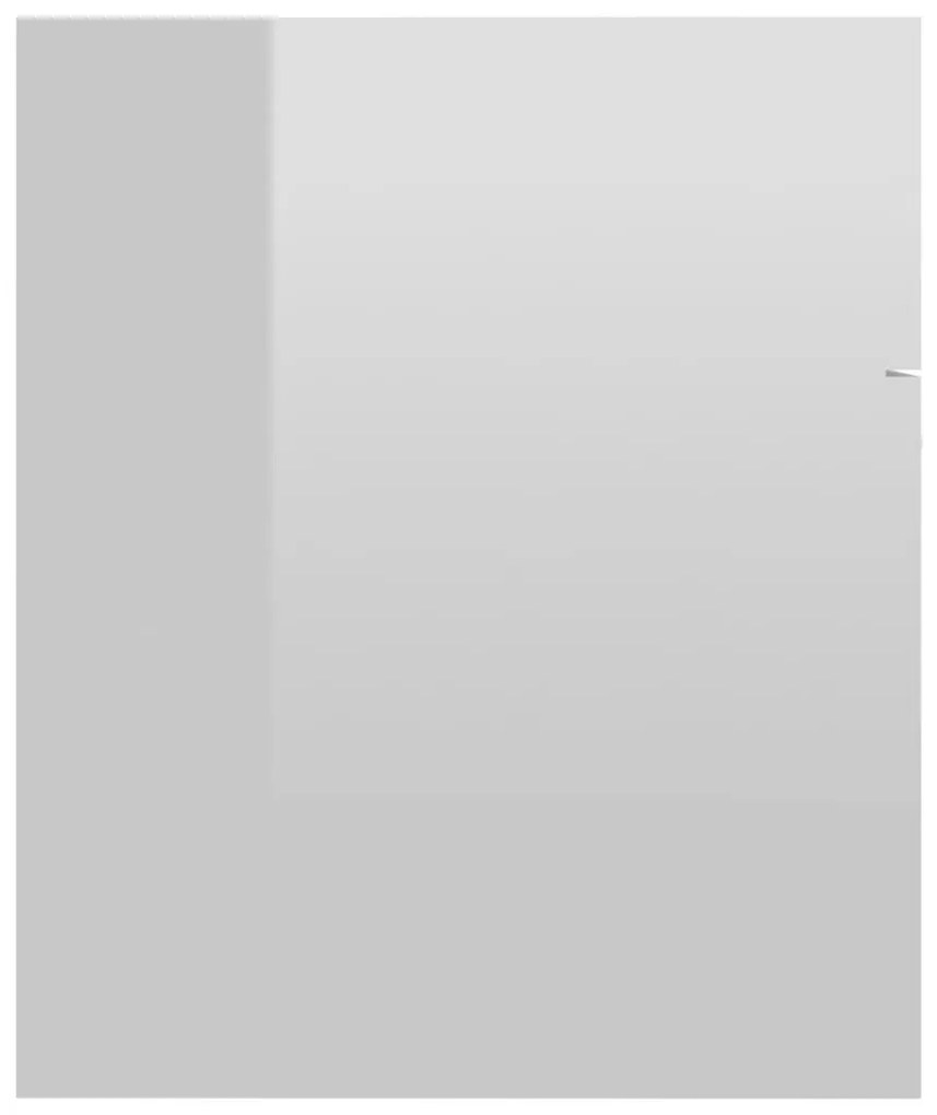 Σετ Επίπλων Μπάνιου 2 Τεμαχίων Γυαλιστερό Λευκό από Μοριοσανίδα - Λευκό