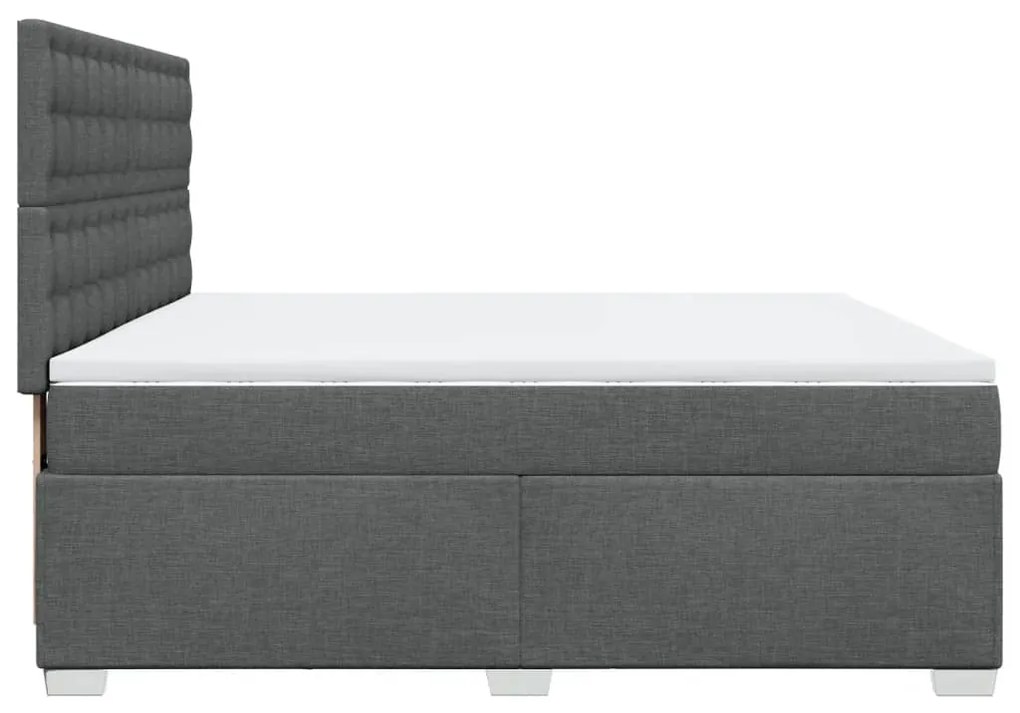 ΚΡΕΒΑΤΙ BOXSPRING ΜΕ ΣΤΡΩΜΑ ΣΚΟΥΡΟ ΓΚΡΙ 200X200 ΕΚ. ΥΦΑΣΜΑΤΙΝΟ 3290610