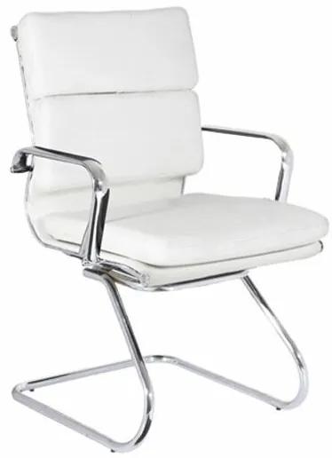 Καρέκλα γραφείου Mesa 364, Άσπρο, 92x55x63cm, 11 kg, Με μπράτσα, Χωρίς ρόδες | Epipla1.gr