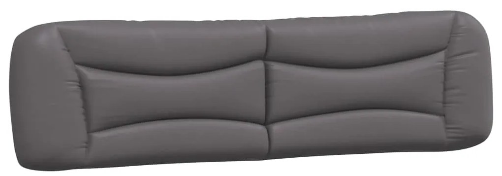 vidaXL Κρεβάτι με Στρώμα Γκρι 200x200 εκ. Συνθετικό Δέρμα