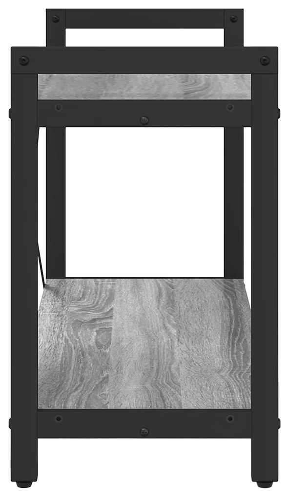 vidaXL Βιβλιοθήκη Γκρι sonoma 80 x 30 x 48.5 εκ Επεξεργασμένο ξύλο