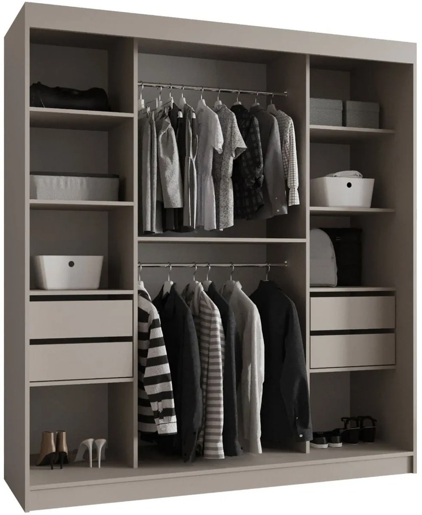 Ντουλάπα Bahrajn 180 συρόμενη-Mauro