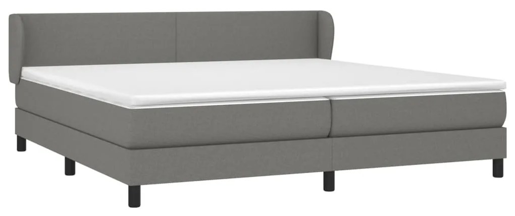 ΚΡΕΒΑΤΙ BOXSPRING ΜΕ ΣΤΡΩΜΑ ΣΚΟΥΡΟ ΓΚΡΙ 200X200 ΕΚ. ΥΦΑΣΜΑΤΙΝΟ 3126110