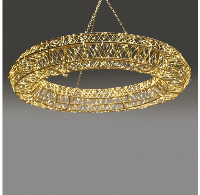 Λαμπάκια 3D Motif Ring 1440 LED Καλώδιο Χάλκινο Θερμό Φως IP44 Αλυσίδα 40cm 5μ Καλώδιο X0519601535 ACA X0519601535