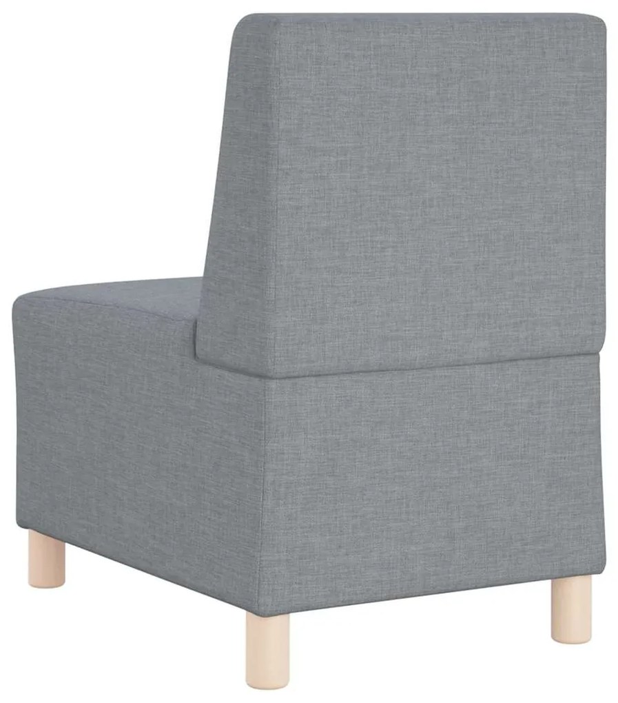 vidaXL Μοναδικός Καναπές χωρίς Χερούλια 2 pcs Ανοιχτό γκρι