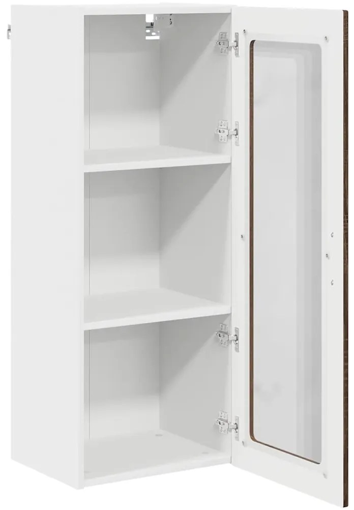 vidaXL Κρεμαστό ντουλάπι κουζίνας με ράφι Καφέ δρυς 40 x 31 x 100 εκ.