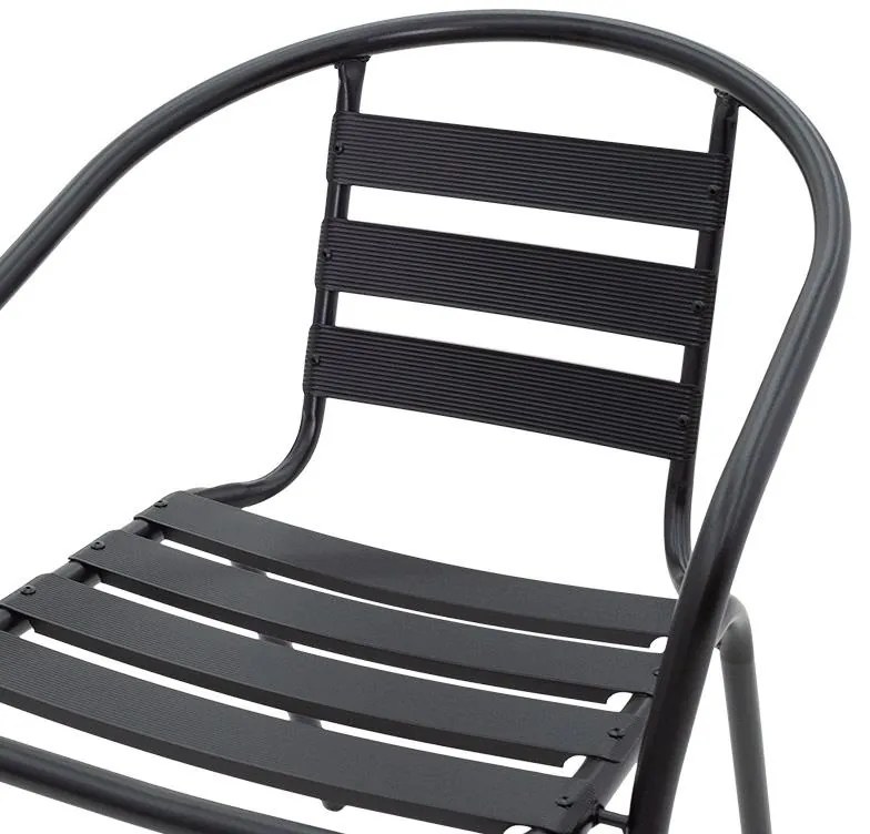 Καρέκλα - Πολυθρόνα Tade στοιβαζόμενη μέταλλο μαύρο 54x58x73 εκ. 54x58x73 εκ.