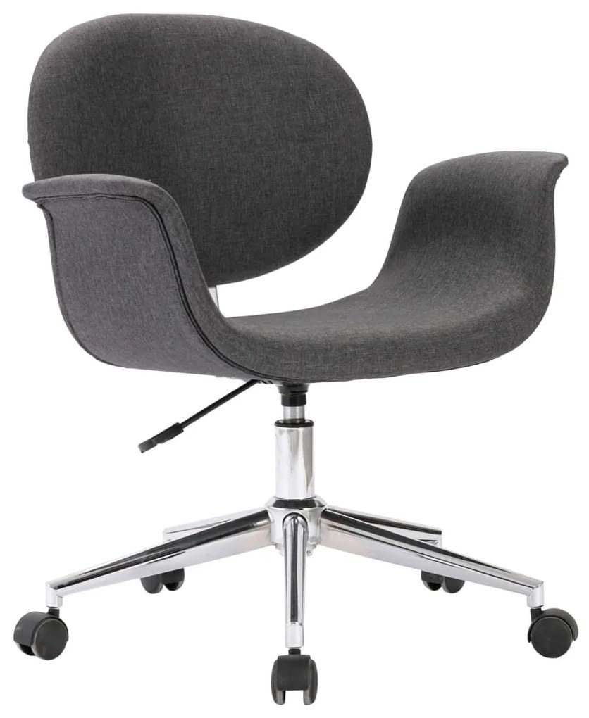 vidaXL Καρέκλα Τραπεζαρίας Περιστρεφόμενη Γκρι Υφασμάτινη