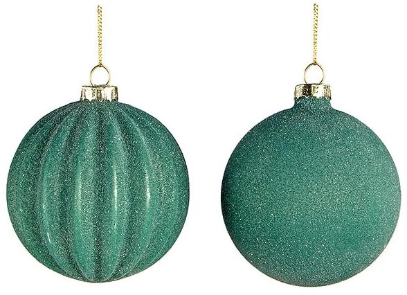 JΚ Home Décor - Μπάλα Γυάλινη Πράσινη 2Σχδ 8cm