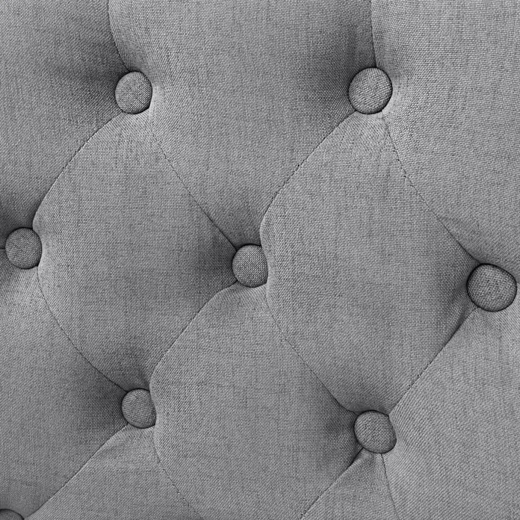 vidaXL Καρέκλες Τραπεζαρίας 6 τεμ. Ανοιχτό Γκρι Υφασμάτινες