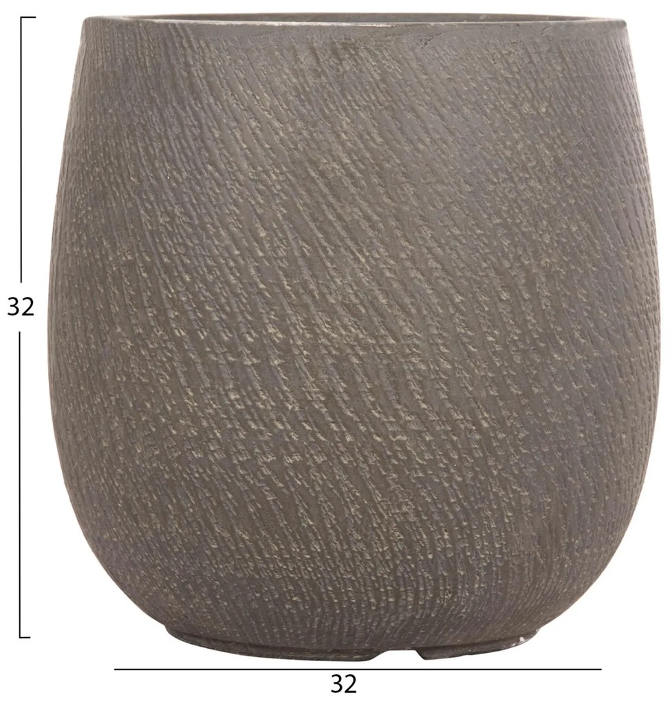 Σετ 4τεμ. Γλάστρες Στρόγγυλες GARDENER C4726 Fiberclay - Γκριζοπράσινο Φ52x55Υ εκ. 52x52x55 εκ.