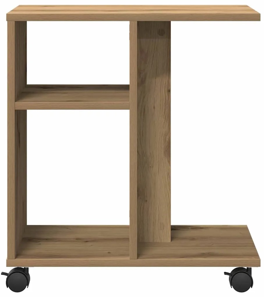 vidaXL Κοντρόλ Τραπέζι με ράφι artisan δρυς 50 x 30 x 55 εκ.
