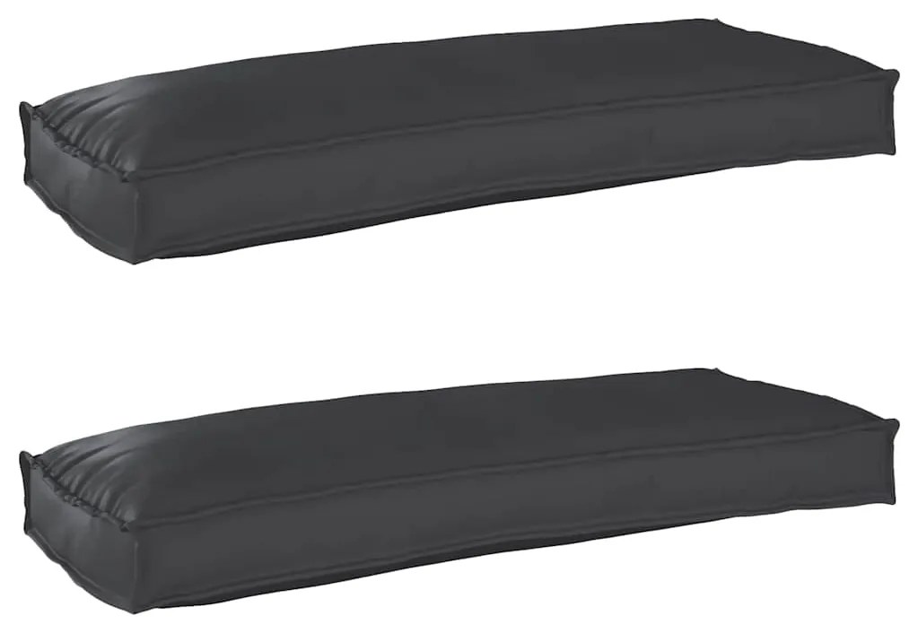vidaXL Σετ Μαξιλαριών Πάγου 2 pcs Μαύρο 100 x 40 x 8 εκ Ύφασμα Oxford