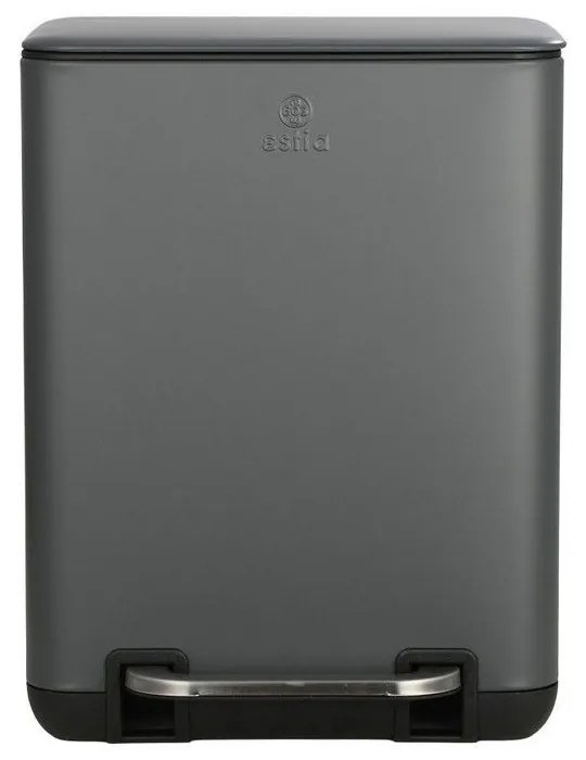 Κάδος Απορριμμάτων Cubic Soft Close 02-20965 6lt Grey Estia Metal