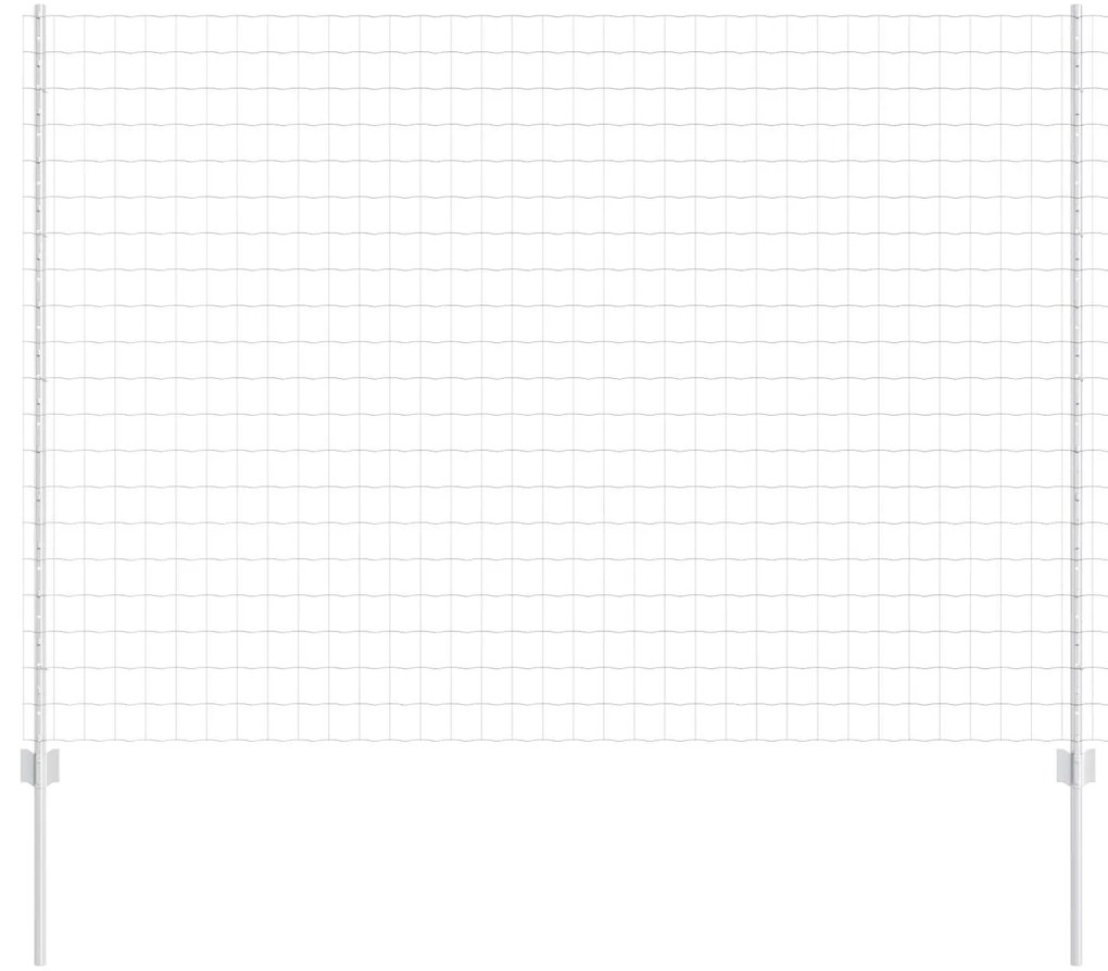 Τείχος και Πόστ Ασημί 1,5 x 10 m Ατσάλι