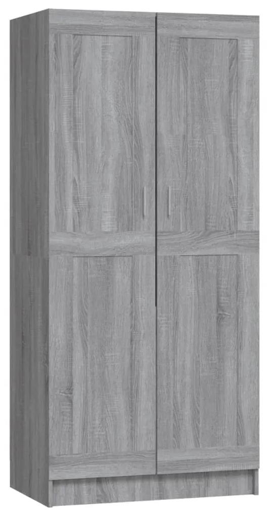 Ντουλάπα Γκρι Sonoma 82,5x51,5x180 εκ. από Επεξεργασμένο Ξύλο - Γκρι