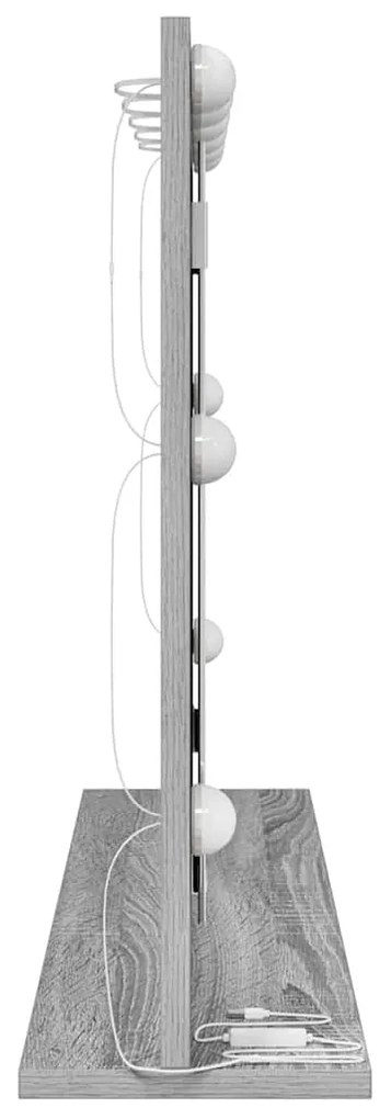 vidaXL Καθρέφτης τουαλέτας Ορθογώνιος Γκρίζο Σονομα 80 x 55 x 18 εκ.