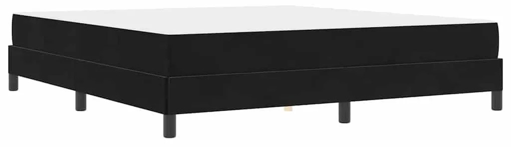 vidaXL Κρεβάτι box spring με στρώμα Μαύρο 180 x 200 cm Βελούδο