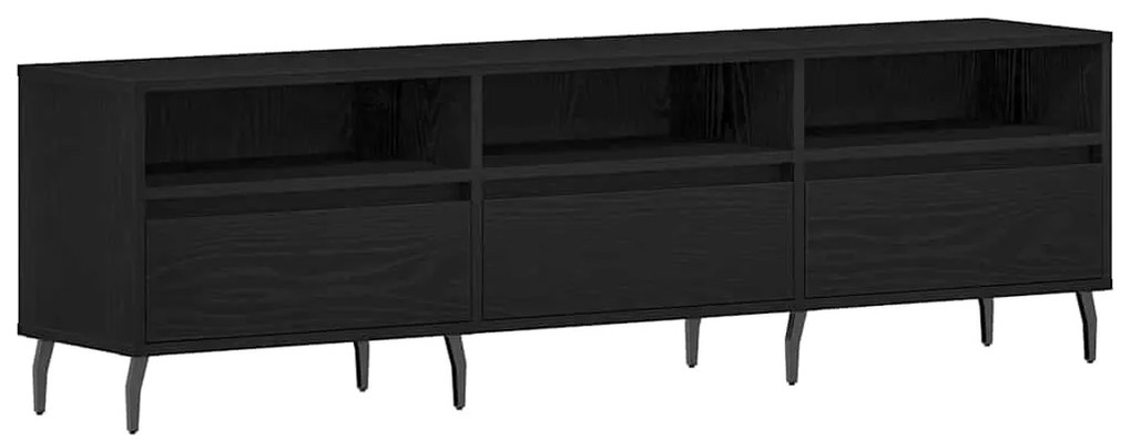 vidaXL Ντουλάπι TV Μαύρη δρυς 150 x 30 x 44.5 εκ. Επεξεργασμένο ξύλο